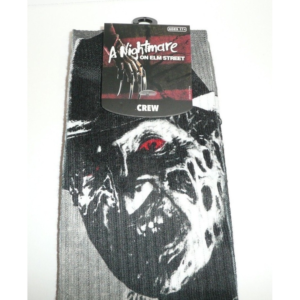 A Nightmare on Elm Street Sublimated Crew Socks 1 Pair Horror Freddy Krueger